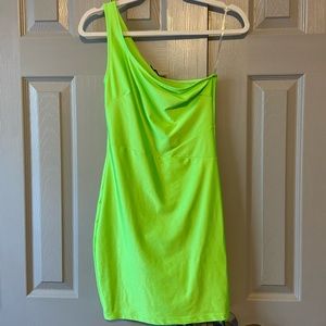 Neon Green Body-com Mini Dress